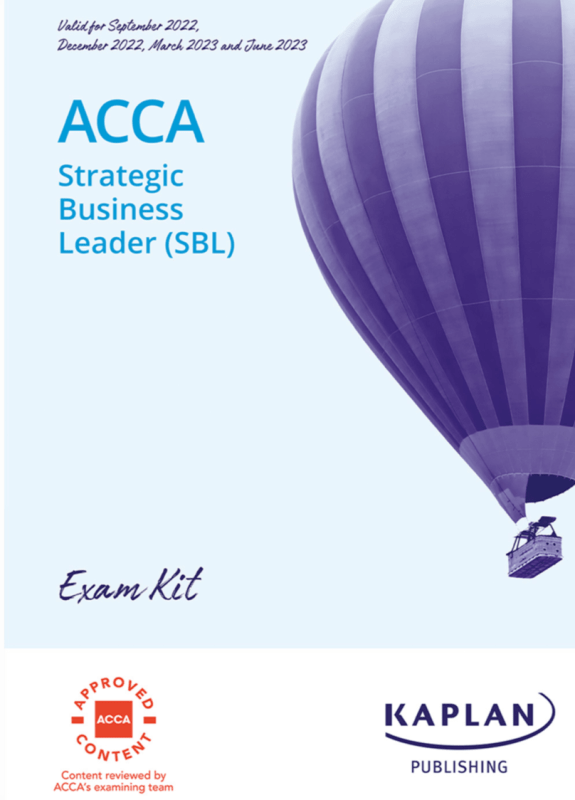 Kaplan ACCA Strategic Business Leader (SBL) Exam Kit 2024 - Book Bazar ...