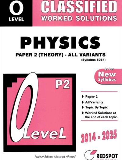 Redspot O Level Physics Classified P2 2026 Edition