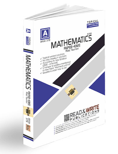 Mathematics A Level Paper 4 (M1) Topical Worked Solutions Article No 379