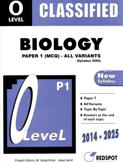 Redspot O Level Biology Classified Paper 1 2026 Edition