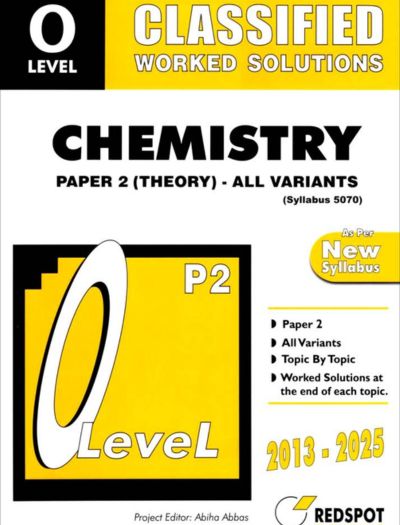 Redspot O Level Classified Chemistry P2 2026 Edition